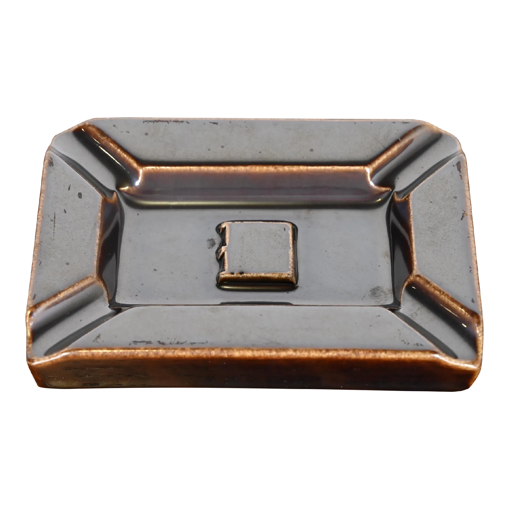 Rookwood Pottery Mid-Century Glazed Ceramic Ash Tray, 1954 | Chairish