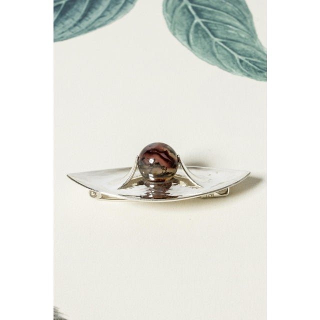 1960s Modernist Silver Brooch by Elis Kauppi, 1961 For Sale - Image 5 of 7