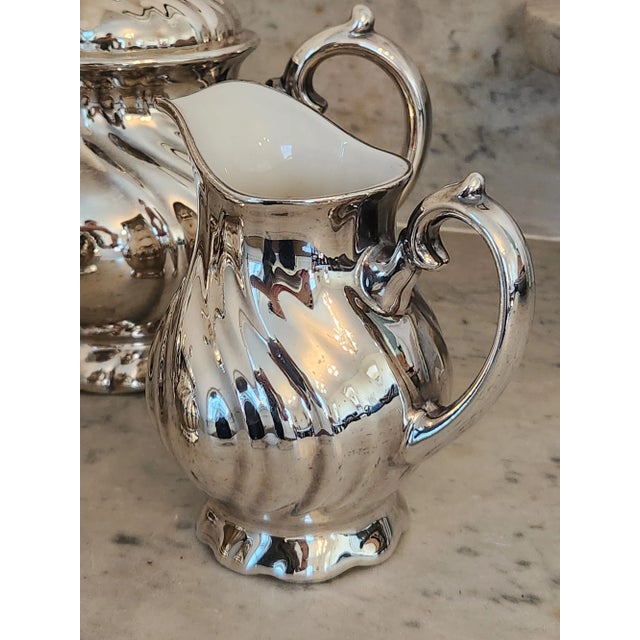 Early 20th Century Vintage Wmf Lustre Art Deco Coffee and Tea Service Set, Made in Germany- 4 Pieces For Sale - Image 5 of 12