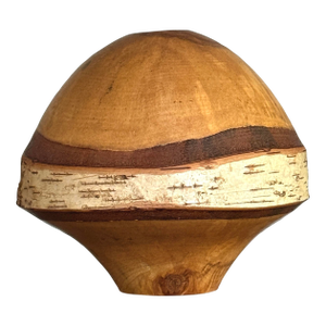 Vintage Hand-Turned Paper Birch Studio Art Vessel by Norris White – Signed (1999)