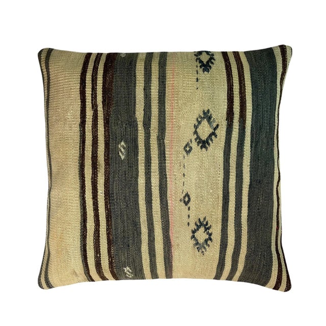 Vintage Turkish Kilim Bench Cushion Cover For Sale - Image 11 of 11