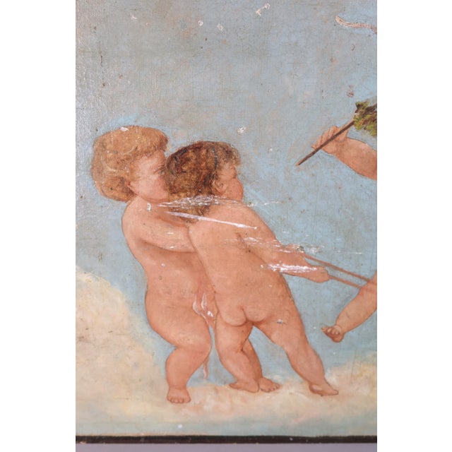 Cherubs, 1890s-1910s, Oil on Canvas For Sale - Image 3 of 14