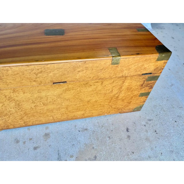 19th Century English Camphor Wood Campaign Chest For Sale - Image 11 of 18