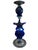Pair of Heavy Cobalt Blue Art Glass Candlesticks 13" Tall For Sale - Image 9 of 12