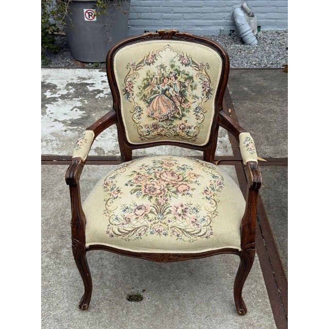 Antique French Louis XV Style Armchair, 1920s For Sale - Image 14 of 14