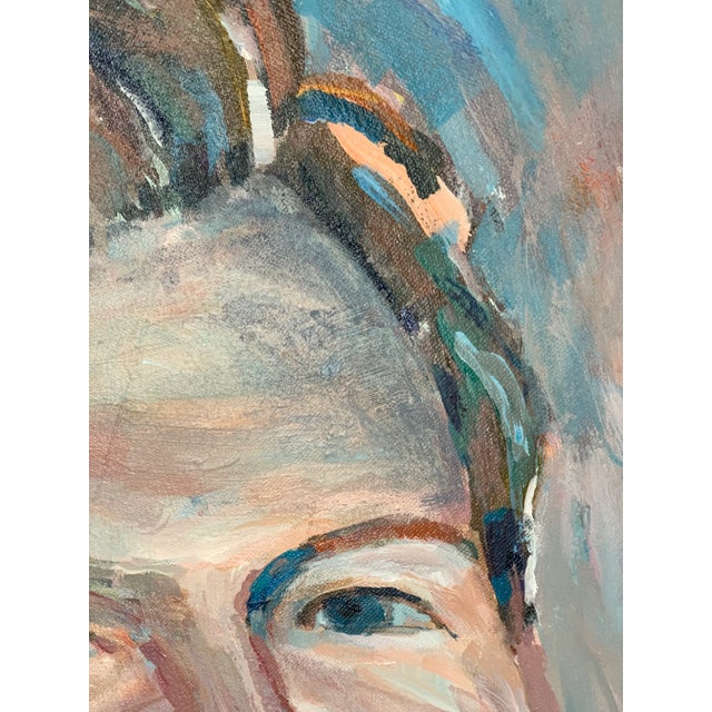 Contemporary Oil Portrait of a Man Signed by Texas Artist Mark Nanney, Unframed For Sale In San Antonio - Image 6 of 11