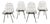 Set of Four Mid Century Modern Eames DKX Black Powder-Coated Wire Chairs, 1954 For Sale