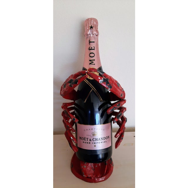 Painted Figural Cast Iron Lobster Wine Holder For Sale In Fayetteville, AR - Image 6 of 13
