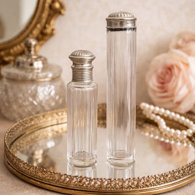 Pair of 1920s Art Deco Vanity Perfume Bottles For Sale - Image 17 of 17