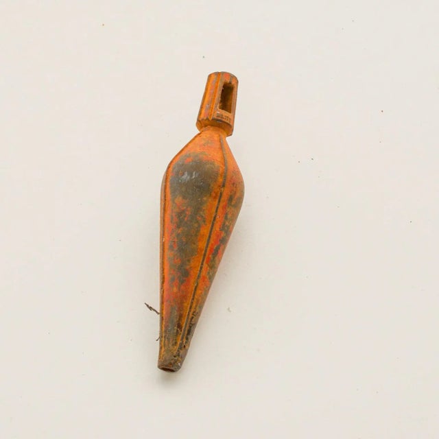 Vintage Weight Plumb Bob Tool Level in Iron & Wood 1950s Chairish