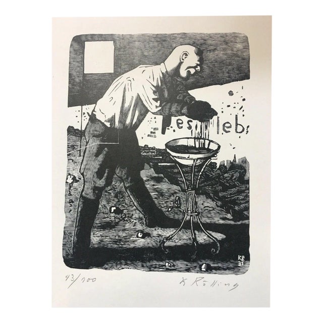 Karl Rössing, Leftist Blood Washes Off Easily, 1931, Print For Sale