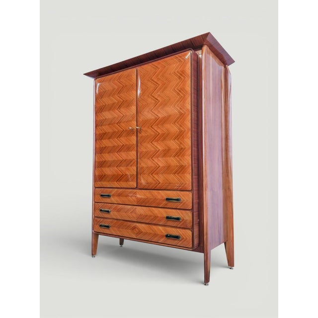 Mid-Cntury Modern Italian Wardrobe in Teak from La Permanente Mobili Cantu, 1950s For Sale - Image 10 of 18