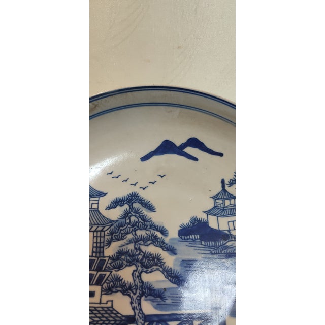 Chinese Ceramic Plate Blue and White Porcelain Plate Hand Painted Landscape Pattern For Sale In Seattle - Image 6 of 10