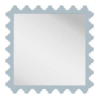 Fleur Home Garden District Magazine Square Mirror in Parma Gray, 24x24 For Sale