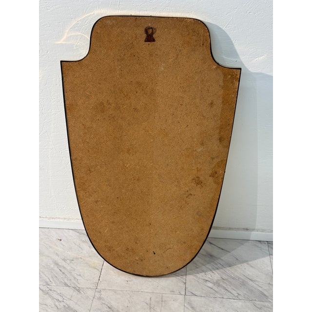 Hollywood Regency Vintage Hollywood Regency Brass Beaded Wall Mirror For Sale - Image 3 of 10