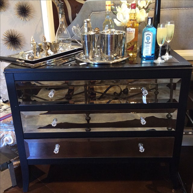 Black Mirrored Dresser Chairish