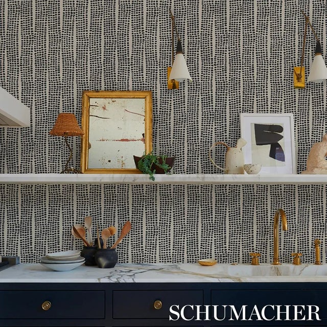 2020s Schumacher Noland Wallpaper In Carbon For Sale - Image 5 of 6