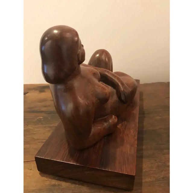 1940s 1945 Carl Roseberg Reclining Female Nude Sculpture For Sale - Image 5 of 9