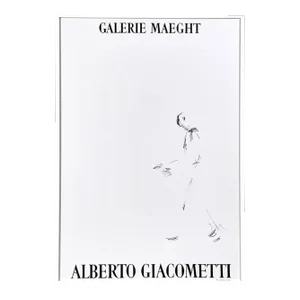 1957 Vintage Alberto Giacometti French Exhibition Print, Framed