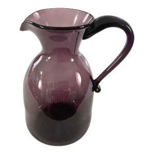 1980s Hand Blown Amethyst-Medium Size Pitcher