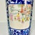 Early 20th Century April Showers…Antique Chinoiserie Hollywood Regency Flow Blue Porcelain Umbrella Stand. For Sale - Image 5 of 13