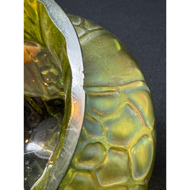 Green Early 20th Century Kralick Art Deco Glass Vases, Pair For Sale - Image 8 of 9