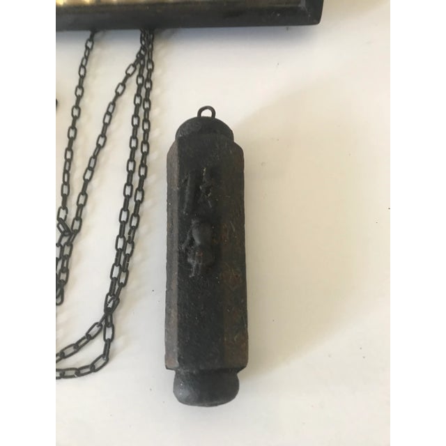 Antique Biedermeier Wall Clock Wood 1820 For Sale - Image 4 of 6