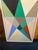 2020s French Artist Patrice Bertin Long Abstract Geometric Framed Oil on Canvas For Sale - Image 5 of 8