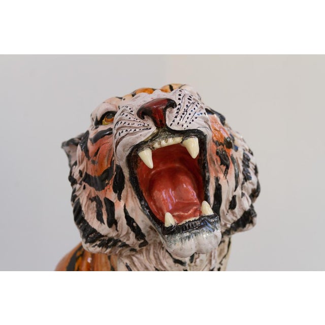 Large Italian Ceramic Tiger, 1970s For Sale - Image 17 of 18