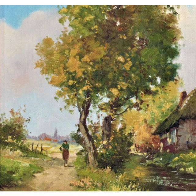 Impressionist Gustav Pynaert, Belgian Landscape, c.1960 For Sale - Image 3 of 8