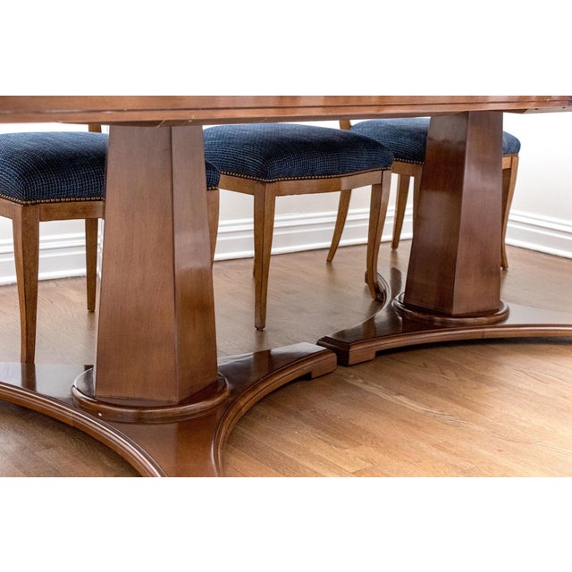 Vintage Attributed to Nancy Corzine Double Pedestal Dining Table For Sale - Image 11 of 12
