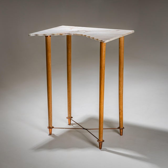 Mid 20th Century Pair of Wall Consoles with Marble Tops, attributed to Ugo la Pietra, Italy For Sale In New York - Image 6 of 18
