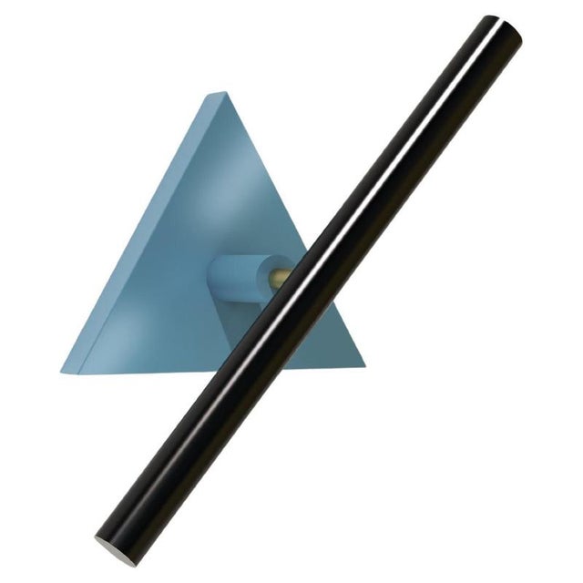 Black Blue and Black Tube and Triangle Wall Light by Atelier Areti For Sale - Image 8 of 8