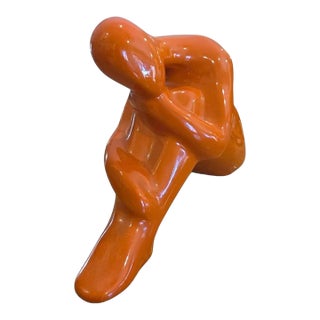 Vintage Mid Century Jaru Sculpture Orange For Sale
