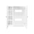 Worlds Away Matthew Izzo Home Judd Matte White Lacquer Storage Cabinet With Lucite and Brass Knobs For Sale - Image 4 of 7