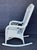 19th Century Pair Painted White Wicker Victorian Style Rocking Chairs For Sale - Image 4 of 8