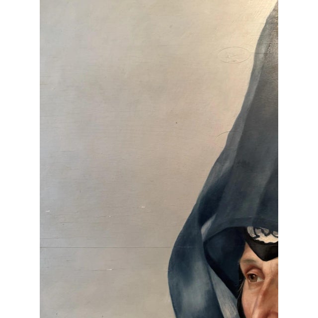Mons Karl, Woman from the Schwalm Region, 1940s, Oil Painting on Plywood For Sale - Image 10 of 13
