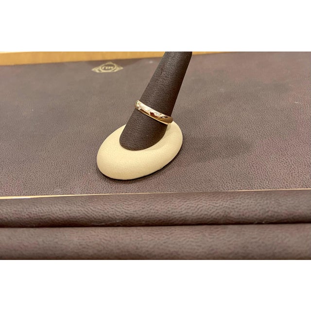 Metal 6 Flush Set Bezel Diamond Eternity Wedding Band in 18 Karat Yellow Gold For Sale - Image 7 of 18