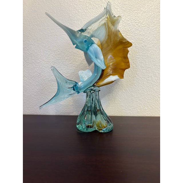 Mid-Century Modern Murano Vintage Swordfish Sculpture For Sale - Image 3 of 6