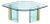 Modern Pace Collection Glass and Scalloped Brass Navette Oval Coffee Table For Sale