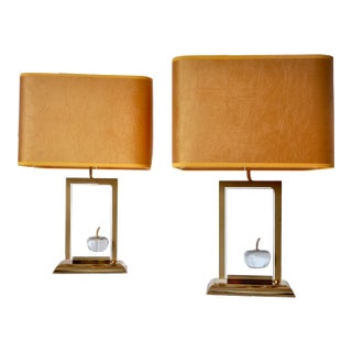 Pomme Lamps from Le Dauphin, 1970s, Set of 2 For Sale