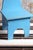1950s Handmade Blue "Keyhole Chair" - Sewing Chair or Stool For Sale - Image 9 of 15
