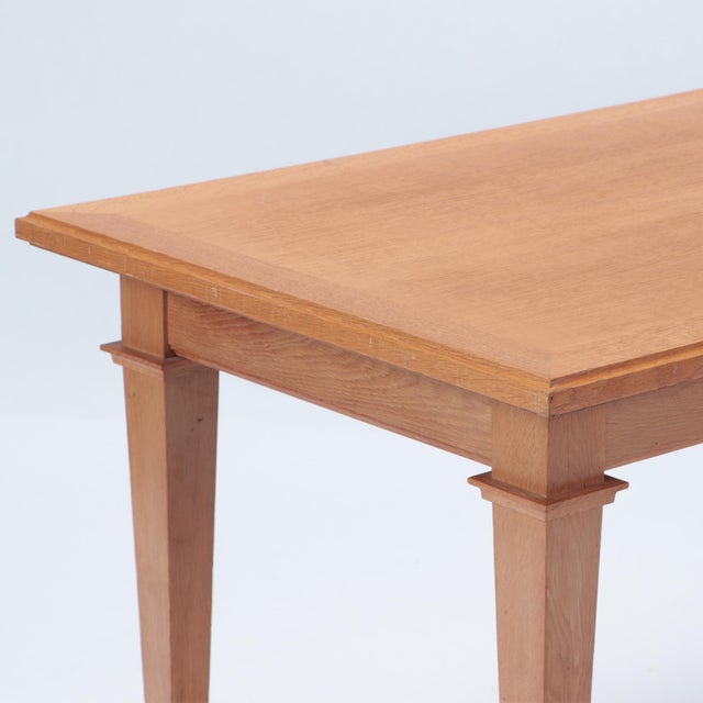 A French Oak Library Table, in the Manner of Jacques Adnet, C. 1940. For Sale In Philadelphia - Image 6 of 7