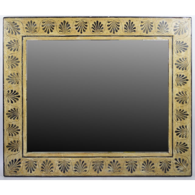 A very finely made, vintage, House of Heydenryk amphora type mirror. The mirror is hand painted in a folk-art fashion with...