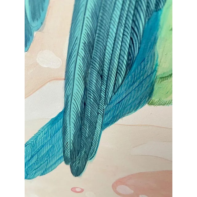2020s “Feather Let Me Go” Parrot Painting Art by Allison Cosmos For Sale - Image 5 of 5