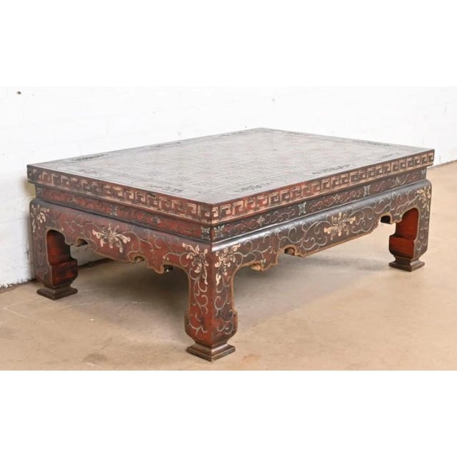 Baker Furniture Chinoiserie Coromandel Coffee Table For Sale - Image 12 of 12