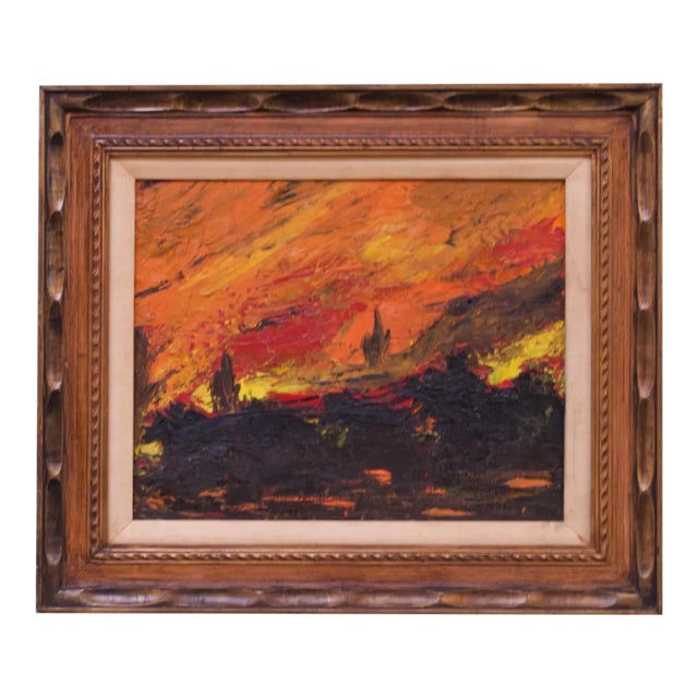 1960s Dorothy Funk Desert Landscape Oil on Canvas For Sale