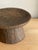 Beautifully mushroom shaped African round primitive brown wood stool. Hand carved