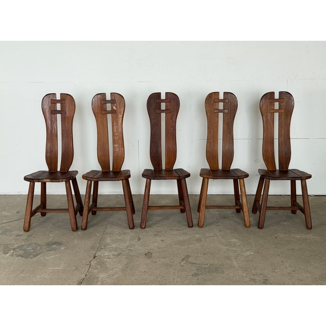 Mid-Century Modern Brutalist Oak Dining Chair, 1960s For Sale - Image 10 of 10