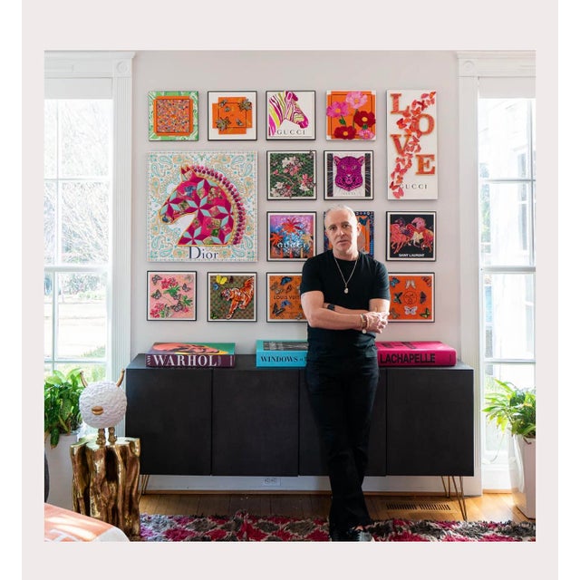 Pure Painted Bronco Original Textile Art by Stephen Wilson For Sale - Image 9 of 9